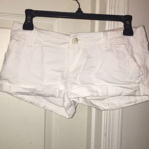 White low rise Hollister shorts